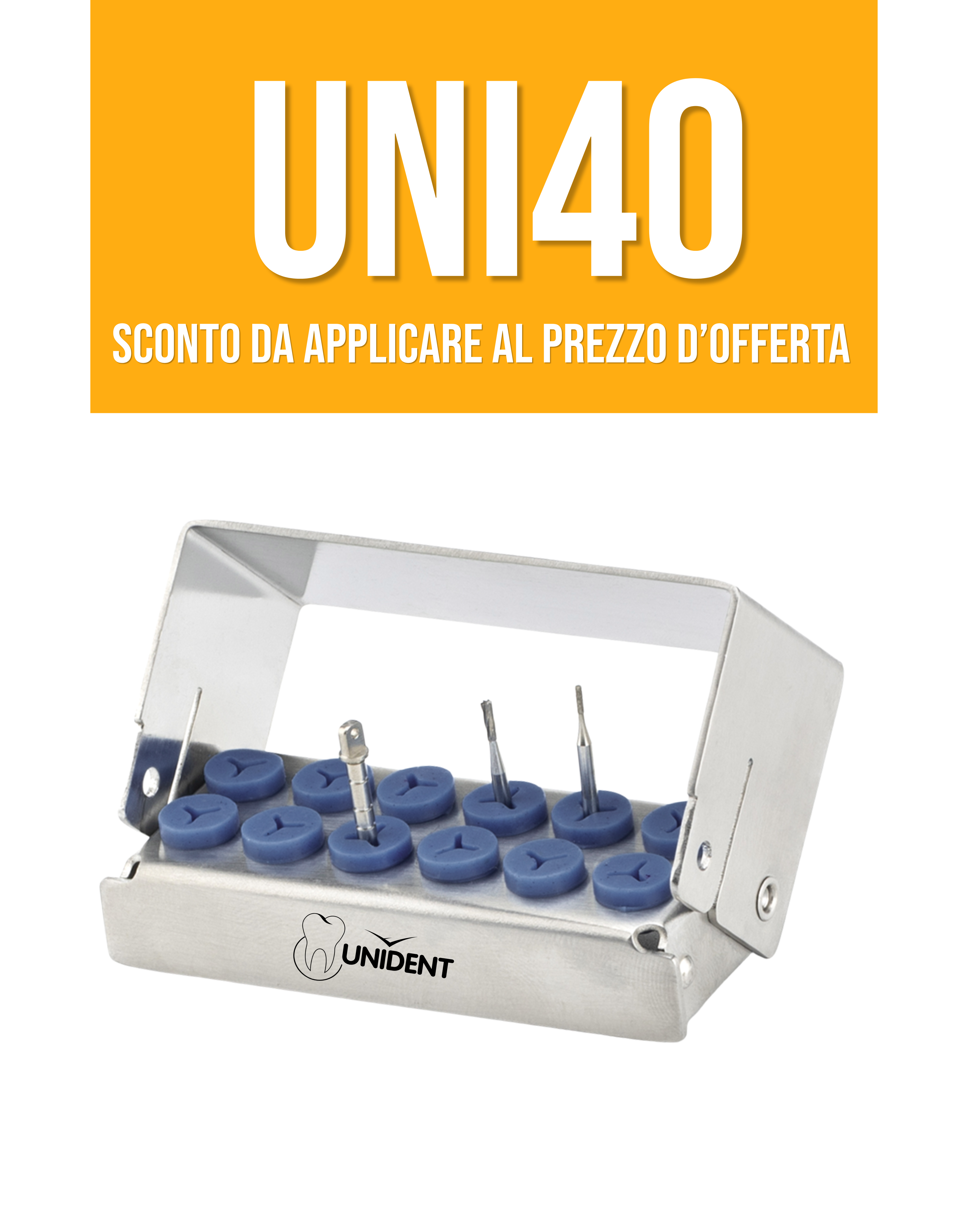 Porta Frese autoclavabile 12 fori H3CM  Codice: 643.12-1